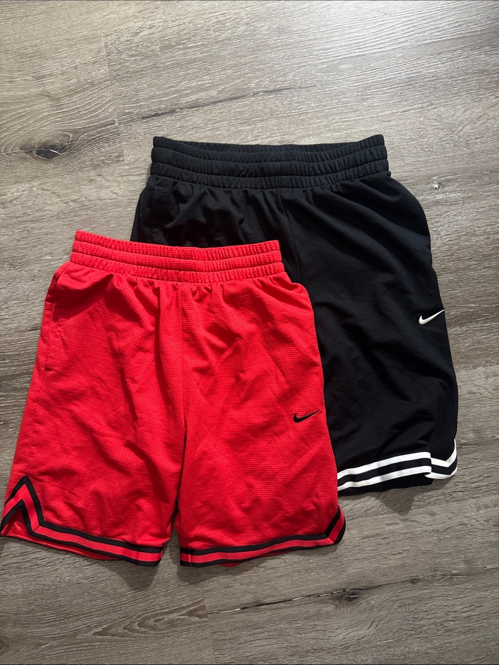 Nike Red & Black Kids Athletic Shorts Duo